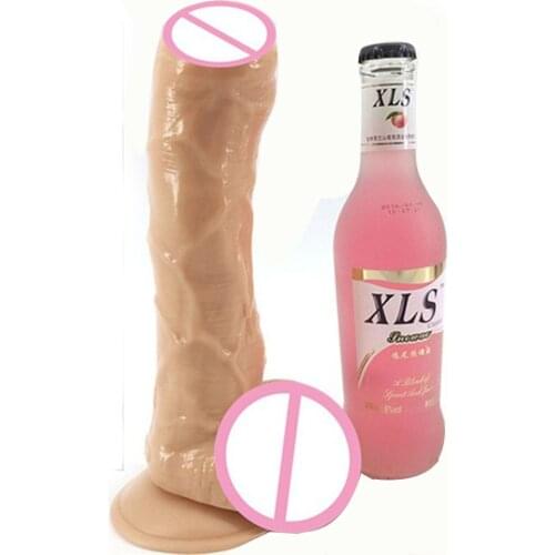 FAAK 23.5*5cm Realistic Dildo foreskin Big Penis strong suction Couples lesbian Foreplay Erotic Sex Product Masturbate sex shop