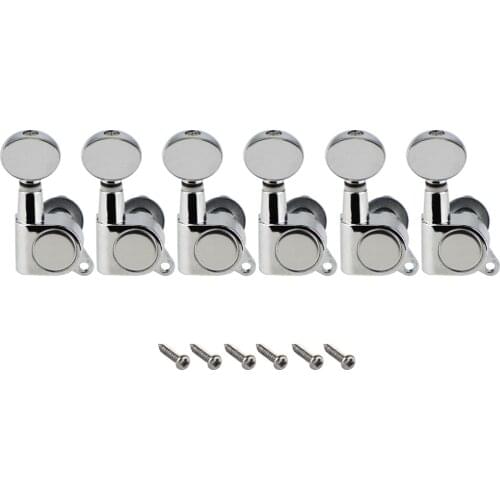 FLEOR Chrome 6R Electric Guitar Tuning Pegs Tuners Machine Heads for FD ST TL Guitar