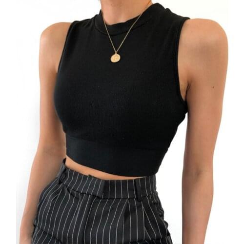 Fashion Sexy Backless Cross-strap Bow T-shirt Tops Women Summer Fresh Sweet Sleeveless Turtleneck Tee Top Woman Tshirts