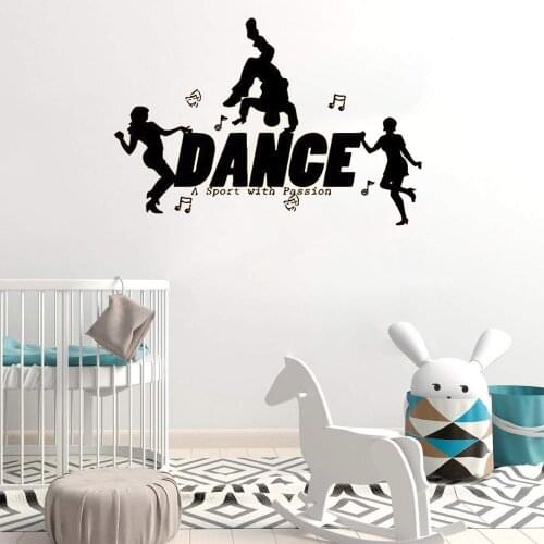 Cool Street Dance Wall Sticker Hiphop Wall Decal Home Decor For Living Room Dance Room Vinyl Art Mural Revocable dw7783