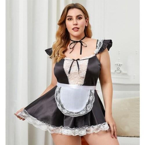BALDAUREN Sexy Game Uniform Role Playing Maid Temptation Nightclub Performance Stage Costume Sexy Lace Maid Costume