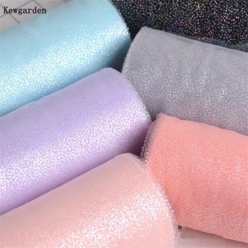 Kewgarden Wholesale Colorful Dot Voile Ribbon DIY Baby Bow Hair Accessories Handmade Tape Packing Riband 12cm * 25 Yards