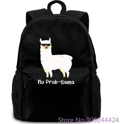 No Prob-llama Cute Alpacas & Llama Probllama Print New Style women men backpack laptop travel school adult student