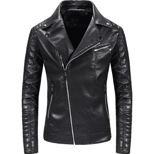 Mens Fashion Faux Leather Biker Jacket Punk Style Hip Hop PU Motorcycle Racing Coat Tops Windproof Protection Outerwear