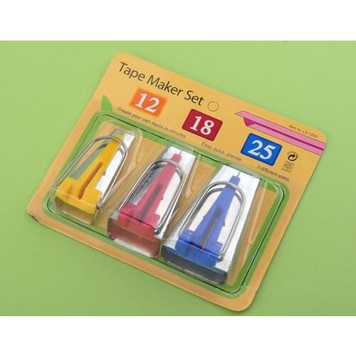 Oblique Bake for Sewing Bias Tape Makers Sewing Machine Tools Pick Size 12mm/18mm/25mm Bias Binding Tape Maker Sewing Accessorie