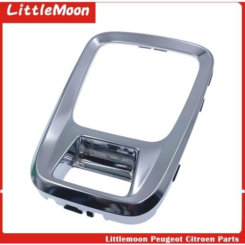 LittleMoon Gear Shift Lever Decorative Frame Case Electronic Hand Brake Switch Trim Gear Border Panel 98012776VVFor Peugeot 3008