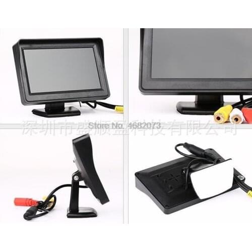 By DHL/Fedex 20pcs 4.3 inch TFT LCD Car Monitor Car Reverse Parking monitor for Rearview Camera DVD