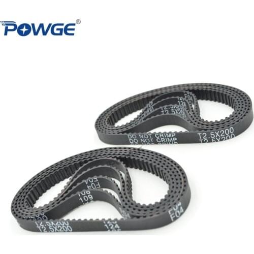 POWGE 10pcs T2.5 Timing belt Perimeter 200 217.5 220 225 230 Width 6mm Teeth 80 87 88 90 92 T2.5X230 synchronous belt T2.5X200