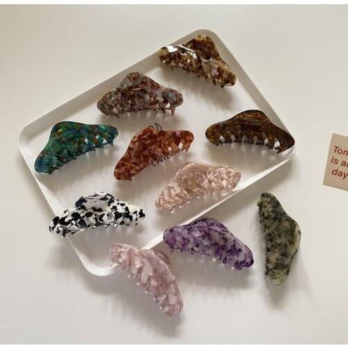 Ruoshui Woman Acetate Hair Claws Girls Leopard Hairpins Hairtrendy Hair Clips Women Hair Accessories Hairgrip Barrettes Headwear