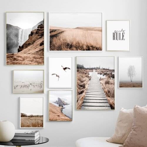 Modern Nordic Canvas Painting Landscape Posters On The Wall Moutain Cloud Paintings for Interior Frameless Home Room Decor