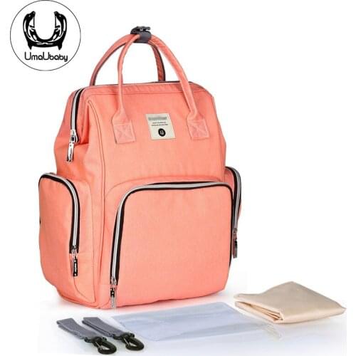 UmaUbaby Diaper Bag Multifunctional Fashion Double Shoulder Mommy Bag Large Capacity Waterproof Maternal Backpack Baby Products