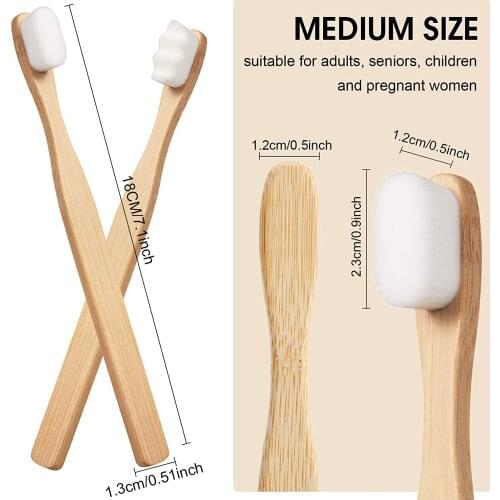 1/2pcs Ultra-fine Nano Manual Toothbrush Ultra-soft Tooth Brush with 20000 Bristles for Vulnerable Gums Adults and Children Oral