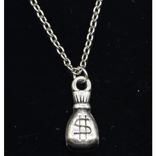 20pcs New Fashion Necklace 20x9x5mm wallet dollar money Pendants Short Long Women Men Colar Gift Jewelry Choker