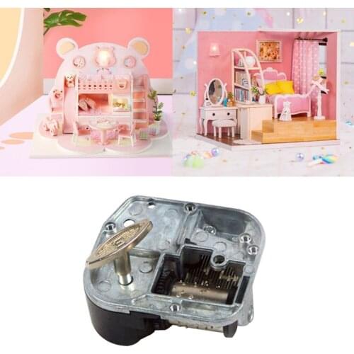8 Tones Music Box Movement Mechanical Clockwork DIY Windup Rotate Musical Gift Q6PD