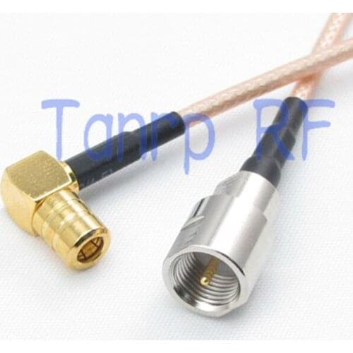 8in FME male plug to SMB female right angle RF adapter connector 20CM Pigtail coaxial jumper cable RG316 extension cord