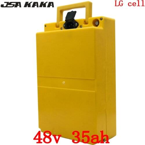 48V 1000W battery 48V 35AH electric bicycle battery 48V 34ah Lithium ion battery pack use LG 3400mah cell with 54.6V 2A charger