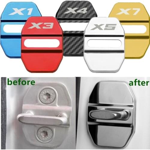 Car Styling Auto Door Lock Protective Cover Buckle Case For BMW X1 X2 X3 X4 X5 X6 X7 M Car Strikers Accessories