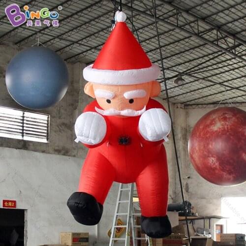 Free delivery 1.8M hanging Inflatable Santa Claus for Christmas party decoration Father Christmas for wall decoration toys