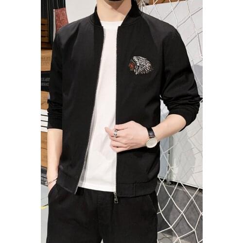 Oversized 2020 Spring Mens Jackets Embroidery Coats Men Outerwear Solid Casual Brand Male Clothing Jaqueta Masculino Erkek Mont