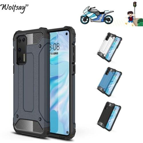 Case For Huawei P40 Case P20 P30 Lite Bumper TPU+PC Shockproof Hybrid Armor Full Cover For Huawei P40 Phone Case For Huawei P40