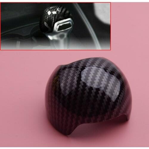 CITALL ABS Carbon Fiber Style Interior Gear Shift Knob Head Cover Cap Trim Fit For Audi A3 S3 8V 2012 -2014 2015 2016 2017 2018