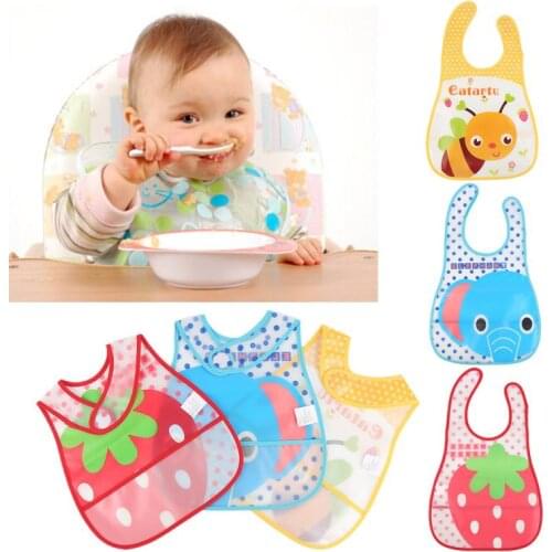 Baby Bibs Best Waterproof Wipeable EVA Material Adjustable Toddler Newborn Feeding Apron Bib Smock Baby Stuff Infant Bibs
