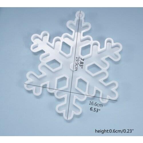 DIY Christmas Snowflake Listed Pendant Casting Silicone Mould Crafts Jewelry Making Tool Crystal Epoxy Resin Mold