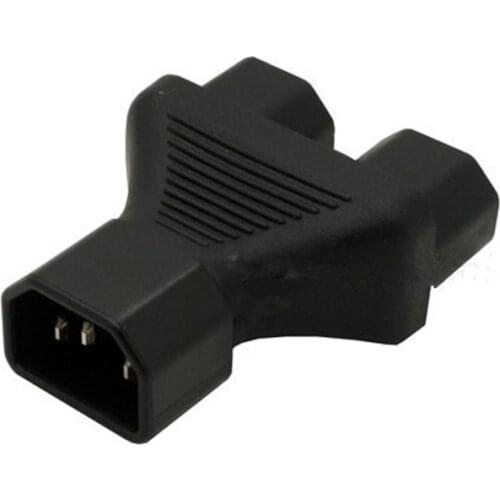 IEC320 IEC 320 C14 Male to Double C13 Female Y Type Splitter Extension Power Adapter adaptor connector