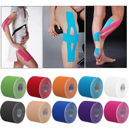 4* Roll 5cm* 5m Kinesiology Tape, Waterproof Elastic Physio Therapy Muscle Tape Sports Safety Tape Bandage Strain Injury Support