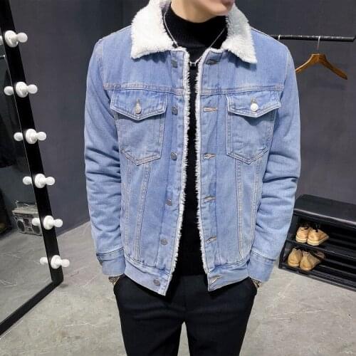 Winter Jean Jacket Men Denim Jackets Outerwear New Men Large Size Wool Liner Thicker Warm Denim Coats Size 6Xl KK3036