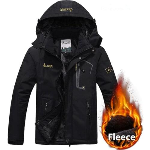 Winter Military Snow Jacket Men Warm Thick Velvet Parkas Coat Outdoor Windproof Waterproof Fleece Thermal Jacket Plus Size 6XL