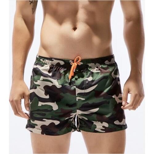 Summer Men Board Shorts Mens Swim Short Swimwear Camouflage Polyester Bermuda Boardshort Quick Dry Man Surf Shots Pocket Design