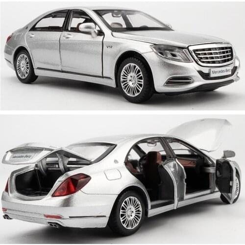 1/32 Maybach S600 Diecast Vehicle Car Models Doors Can Be Opened High Simulation Vehicle Toys With Light Music Gift For Children