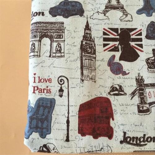 Printed Cotton Linen Fabric DIY Sewing Canvas Fabric Handmade Patchwork Quilting Material Manual Sewing Crafts Cloth For Pillow