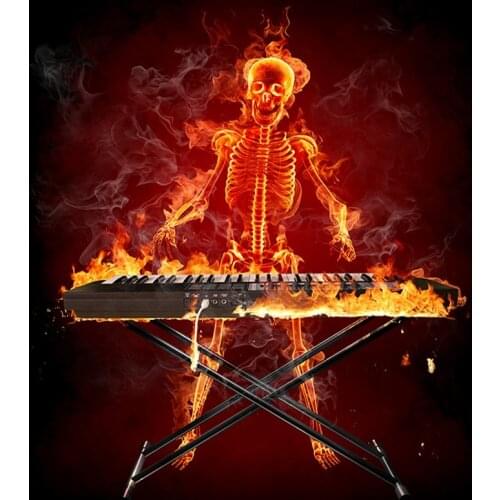 Custom mural 3D custom stereo mural wallpaper concert hall restaurant hotel personality flame piano wallpaper