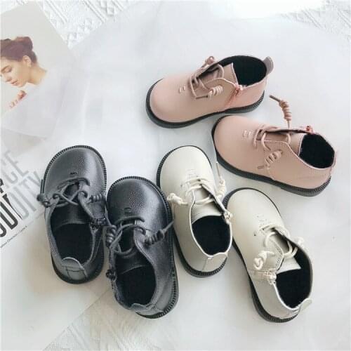 New girls shoes 2020 autumn and winter childrens boots childrens Pu shoes 3 color baby baby