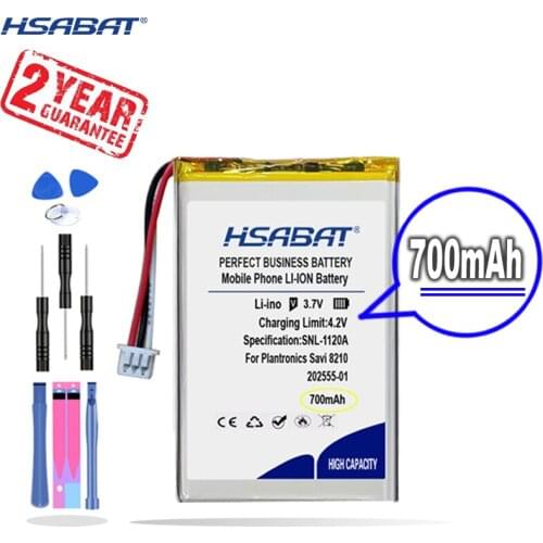 New Arrival [ HSABAT ] 700mAh 202555-01 Replacement Battery for Plantronics Savi 8210 8220 Headset