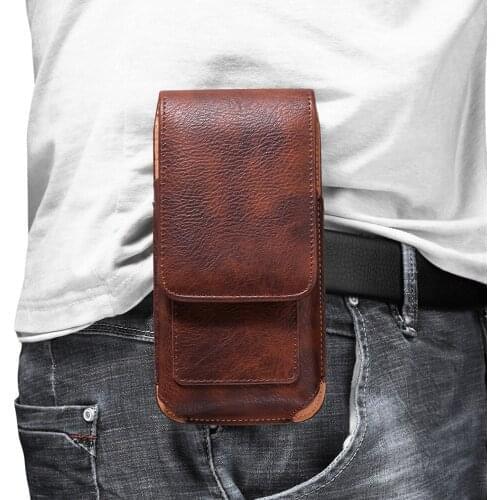 Portable Phone bag for Motorola Moto G8 Power cover cell phone belt case for Motorola Moto One Hyper Leather phone Pouch holster