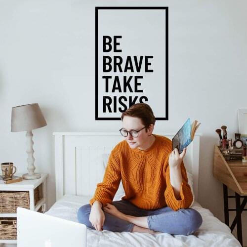 Modern Be Brave Take Risks Wall Sticker Wall Decals Quotes Vinyls Stickers For Kids Rooms Home Decor Wall Decals