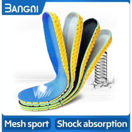 3ANGNI 1 Pair Breathable Elastic Insoles EVA Sports Arch Support Soft Shoe Pad Insert For Woman Men Feet Sneaker