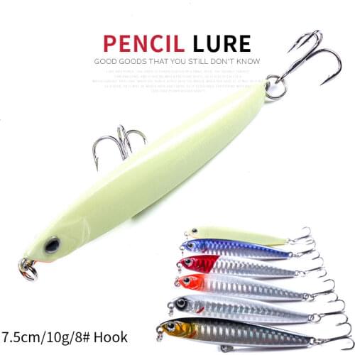 HENGJIA 1pcs Sinking Artificial Wobbler Hard Bait 3D Lifelike Fishing Lure with Treble Hook Freshwater Fishing Tackle 7.5cm 10G