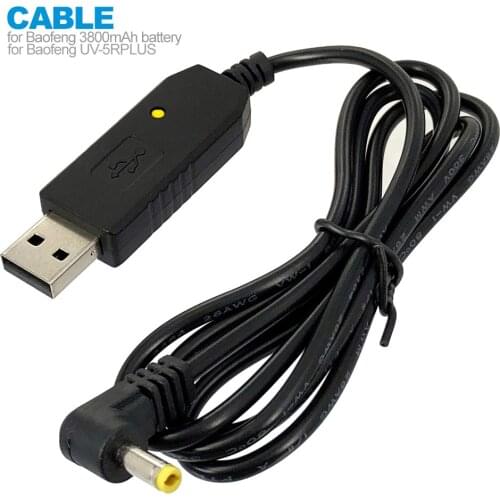USB Charger Cable for BaoFeng UV-5R Series 3800mAh BL-5L Battery For Baofeng BF-UVB3 Plus BF-UV82 PLUS UV-S9 Walkie Talkie
