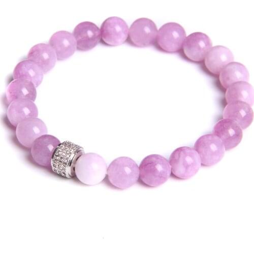 Lucky Women ladies gem stone luxury bracelet zircon natural agates quartz stone beads bracelet jewelry wholesale handmade gifts
