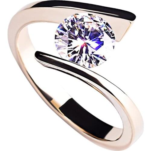 S925 Sterling Silver Ring Women Gold Jewelry Twist Arm Clip Diamond Cute Romantic Luxury Engagement Wedding Original Design Fine