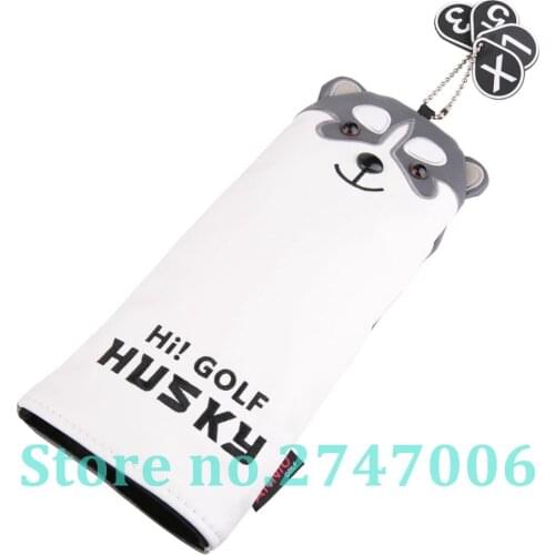 1pc Golf Club Fairway Wood Head Cover Soft PU Leather with Husky Shaped Fairway Wood Headcover with No Tag 3 5 7 x
