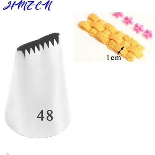 1PC 48 # Stainless Steel Nozzle Icing Piping Nozzles Cream Cake Decorating Tools Pastry Tip Fondant Baking Accessories