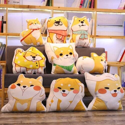 1pc Cute Fat Shiba Inu Dog Plush Toy Stuffed Soft Kawaii Animal Cartoon Pillow Lovely Gift for Kids Baby Children High Quality