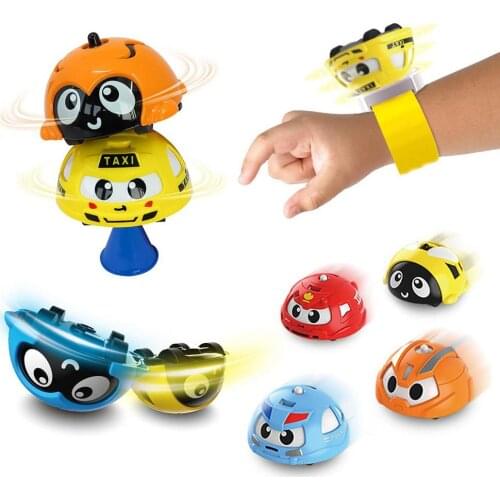 1PCs Kids Watch Toys Spinning Top Toy Can Stack Children Wrist Band Rotating Gyro Bracelet Cartoon Toys For Kids Boys Best Gifts