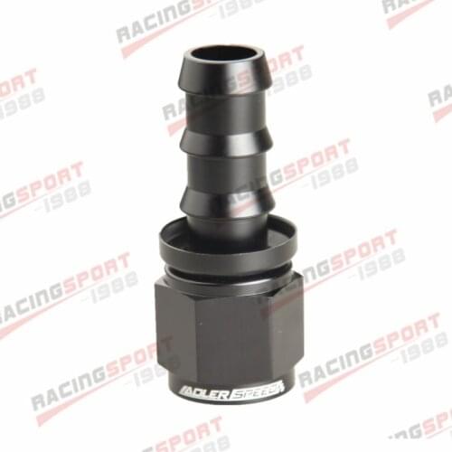 10AN AN10 AN-10 Straight Fuel Push-on Hose End Fitting Adaptor Aluminum Black