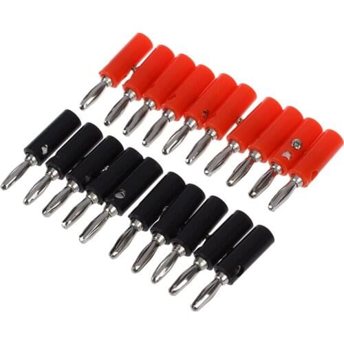 20Pcs Silver Plated Connector Audio Banana Speaker Plug